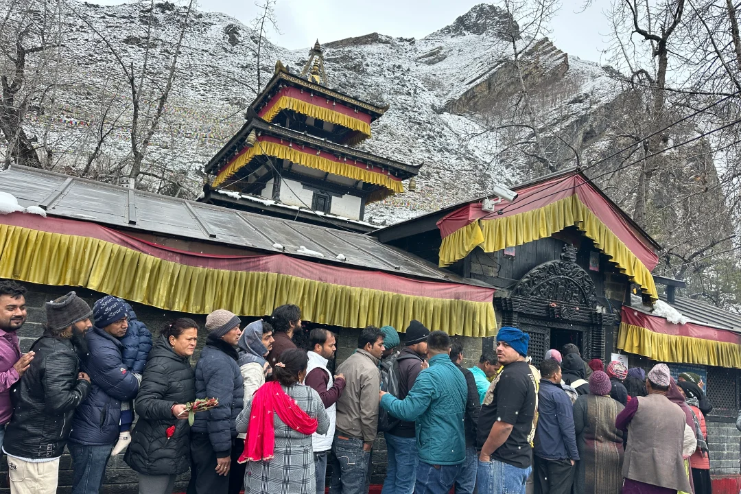 Muktinath Temple – Snowy Pilgrimage Scene